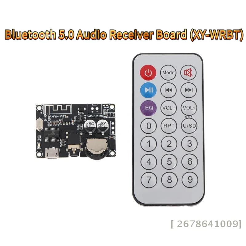 Scheda ricevitore audio Bluetooth 5.0 (XY-WRBT), modulo amplificatore stereo con telecomando, ampio ingresso di tensione per altoparlante fai da te e aggiornamento