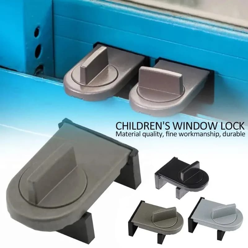 Adjustable Aluminum Alloy Window Safety Lock Sliding Door Stopper Security Lock for Home Anti-theft Childproof Window Lock