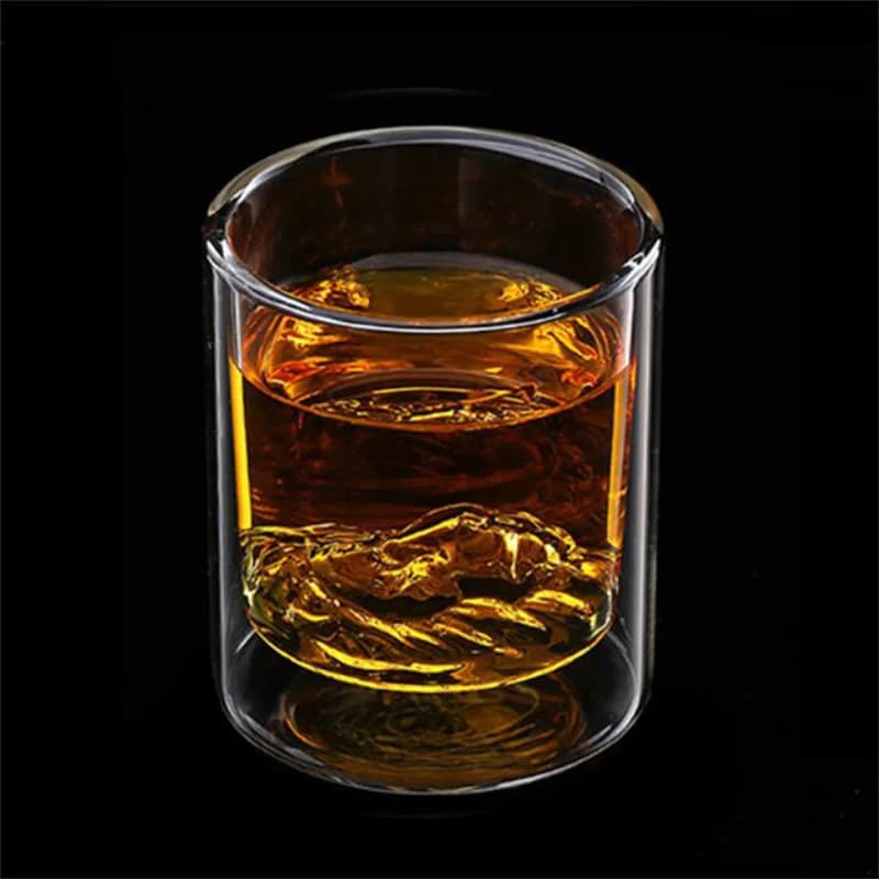 Creativo testa di leone fondo tazza di vetro a doppia parete whisky bicchieri di vetro liquore Cocktail bicchiere di birra bicchiere da acqua Bar bicchieri