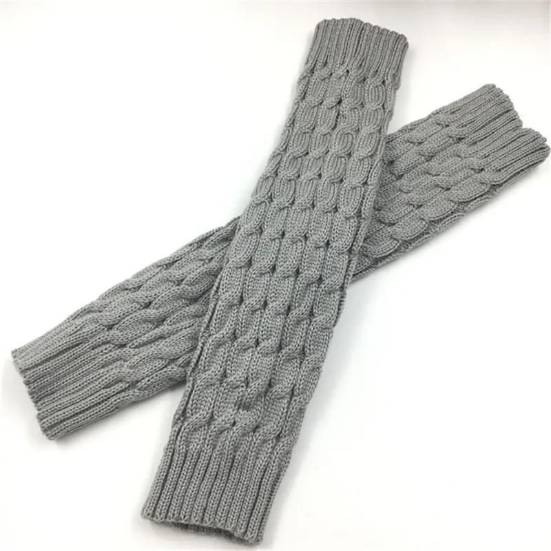 Women Lolita Knitted Long Leg Warmer Socks Twist Crochet Boot Cuff Socks Autumn Winter Keep Lady Foot Cover Casual Thermal Sock