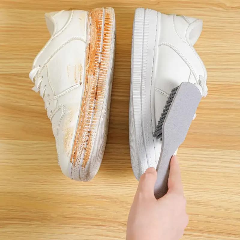 Spazzola per la pulizia delle scarpe Spazzola per la pulizia delle scarpe compatta Scrubber portatile morbido multifunzionale con manico lungo per stivali domestici