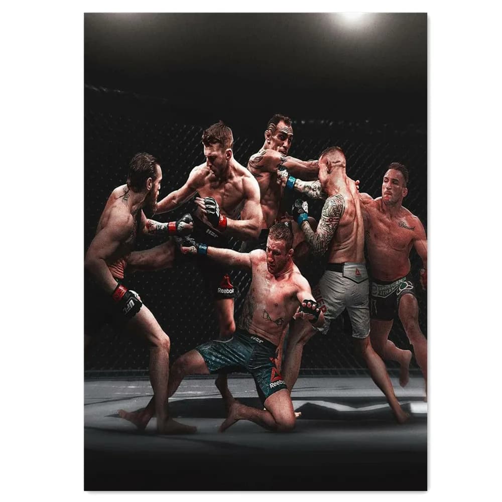 Painting on canvas with boxing gloves, wall sports poster, training room decoration, gym decoration, bedroom, living room, house