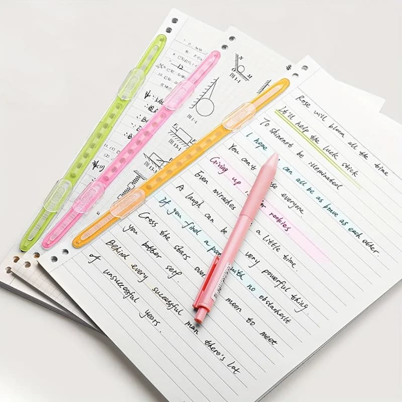 Cartelle di file in plastica di colori misti da 10 pezzi, clip per raccoglitori di carta per album fai da te con elementi di fissaggio a fogli mobili a 2 fori per materiale scolastico
