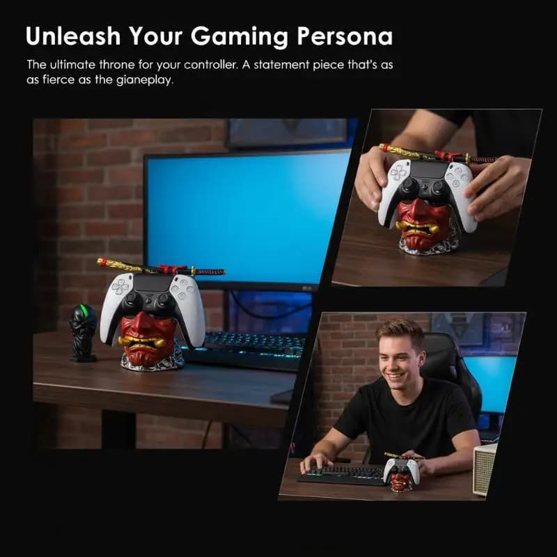 Supporto creativo da scrivania per controller di gioco God Of War, per PS5/Xbox/PS4, accessorio unico per decorare il gamepad.