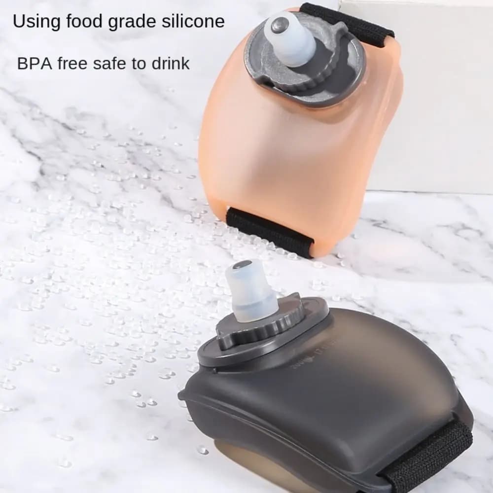 Mini Borraccia da Polso per Idratazione, Adesiva, Impermeabile, Portatile, 200ml, Regolabile, per Corsa