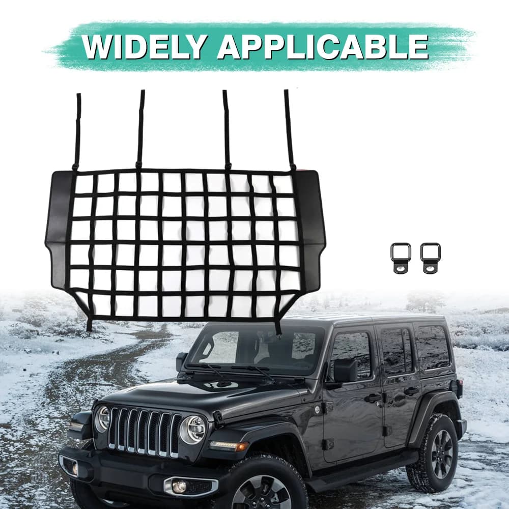 Auto Baule Posteriore Organizzatore Isolamento Cargo Net Tronco Maglia di Sicurezza Per Jeep Wrangler JK JL Gladiator JT 2007 2008 2009 2010-2024