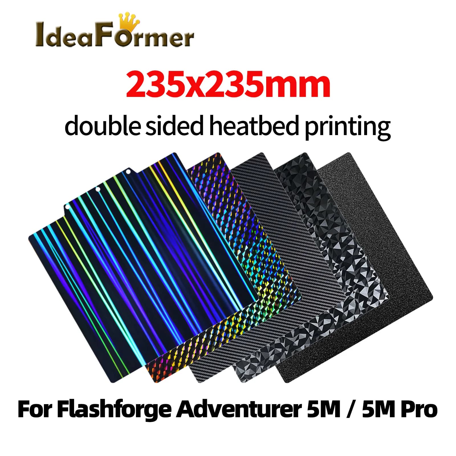 AD5M PEI PEO PET Plate For Flashforge Adventurer 5M Pro Build Plate Spring Steel Sheet Hotend For Adventurer 5M Bed Accessories
