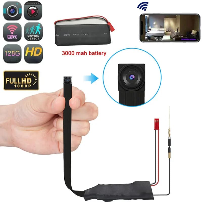 Wifi 1080P P2P Wireless Webcam Video Recorder Remote View Motion Detection With 3000 mAh large battery