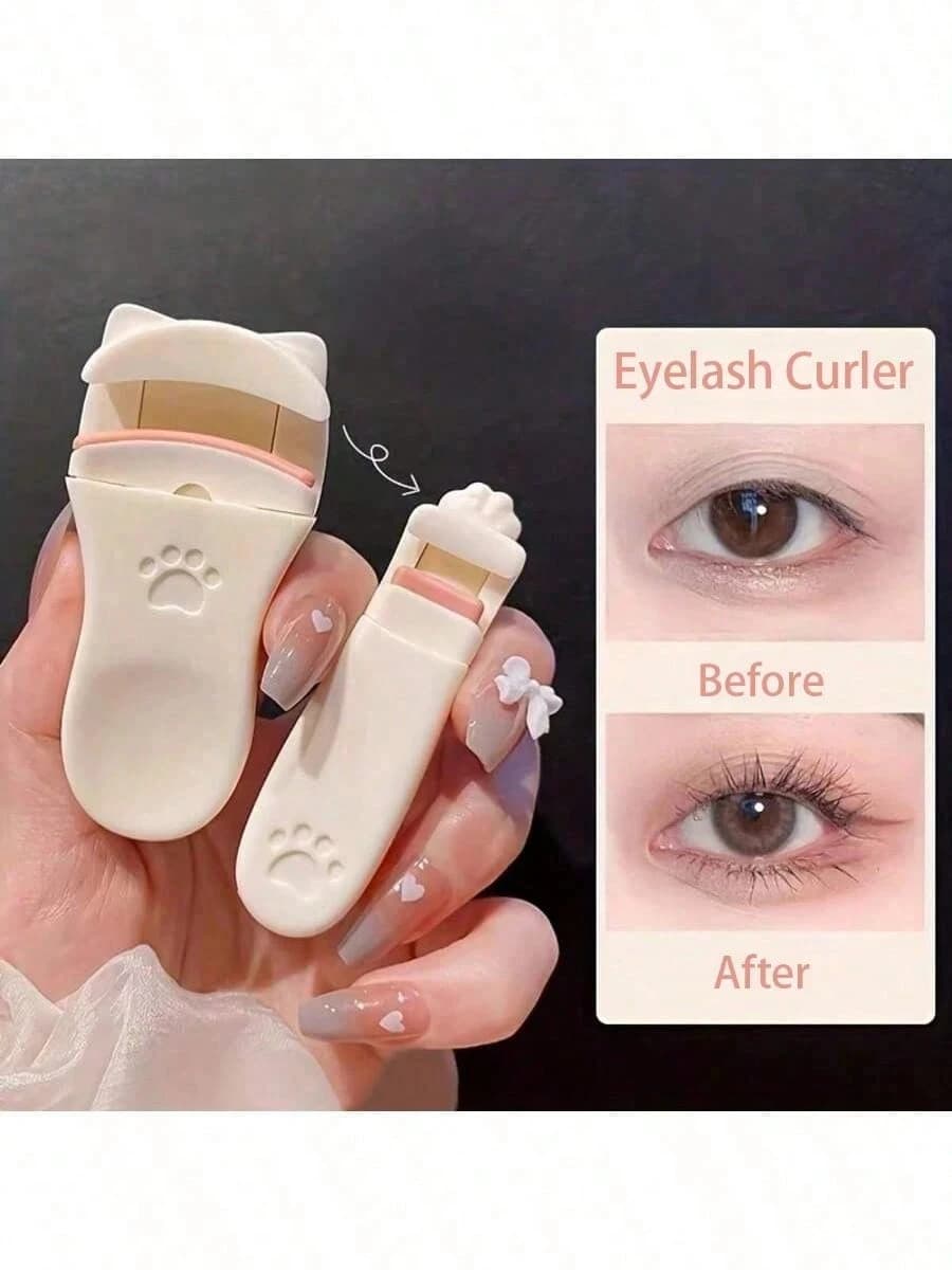 2-piece portable cutlery, creaking with cat claw, long-lasting curling tool without edges, gentle half clip for natural eyelashes