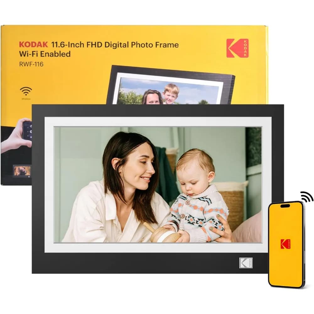 Cornice Digitale WiFi 11.6 Pollici HD IPS Touchscreen 32GB di Memoria Condividi Foto e Video Regalo