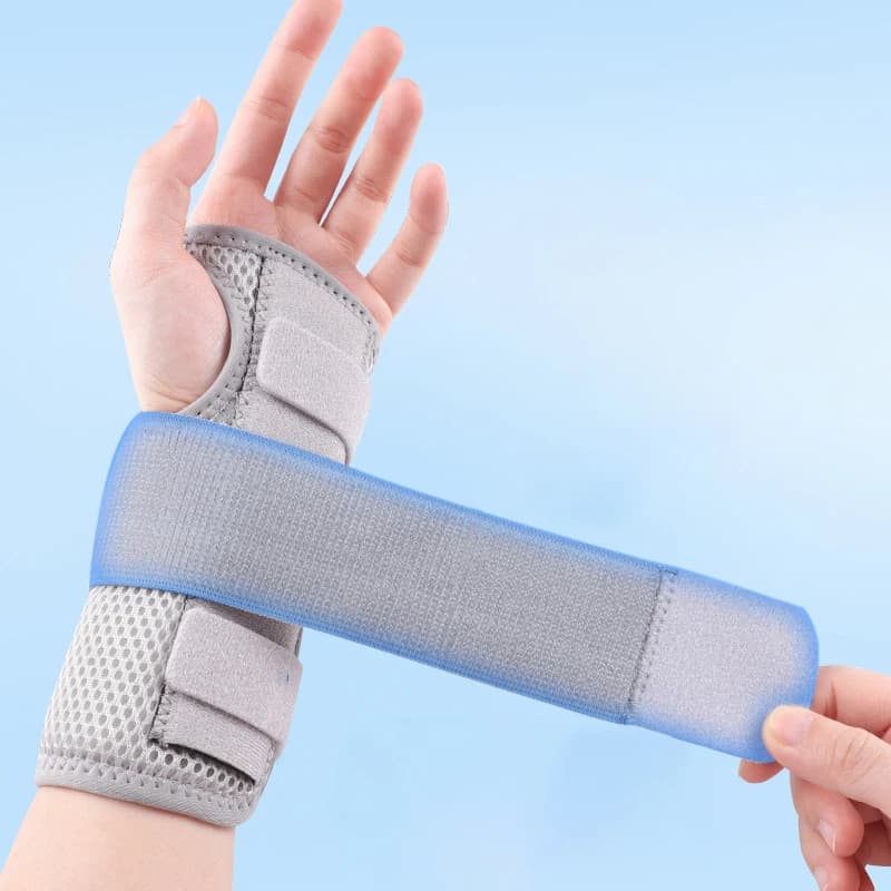 Tutore di supporto per polso traspirante per tunnel carpale, fascia di compressione per polso regolabile per artrite, distorsione della mano, tendinite, sollievo dal dolore