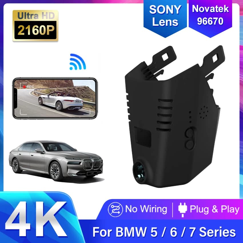 Car DVR for BMW 5 Series,6 Series GT,7 Series,G30 G31 G32 G11 2016 to 2023,Plug and Play Dash Cam 4K Dashcam Camera