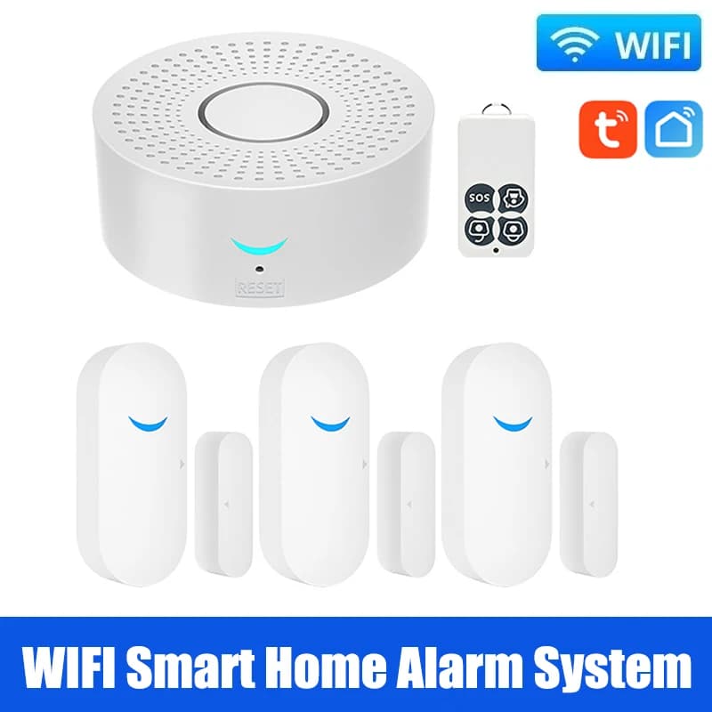 Tuya WiFi Sistema di Allarme Domestico Intelligente 433 MHz Antifurto Sirena di Allarme di Sicurezza Vita Intelligente App di Controllo Kit di Sistema di Allarmi Domestici Senza Fili