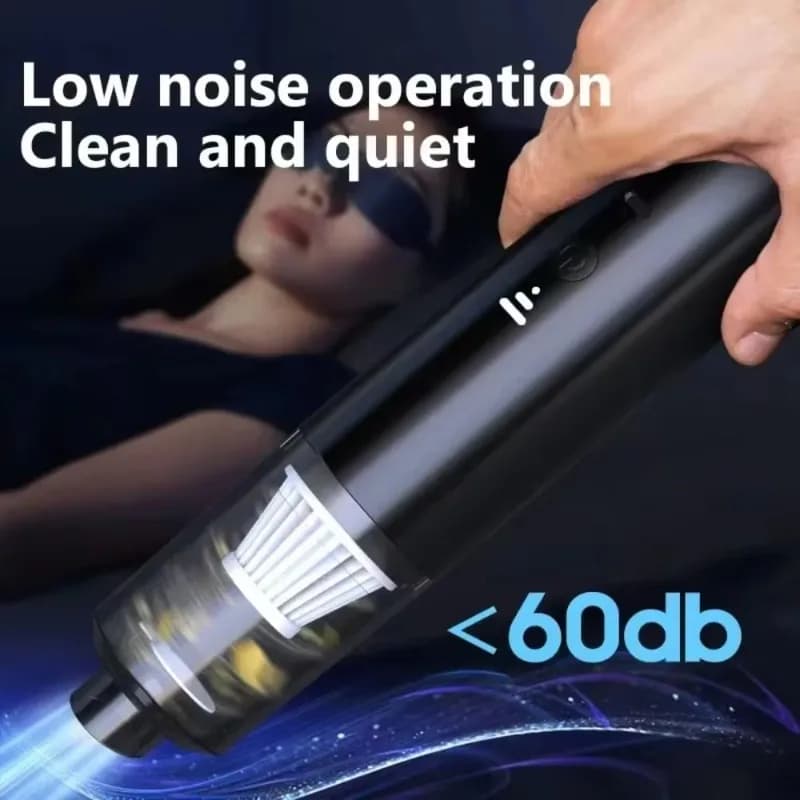 USB 3-in-1 Wireless Car Vacuum Cleaner Blower Suction Pump Strong Suction Low Noise Rechargeable For Car Home Pet Cleaning Use
