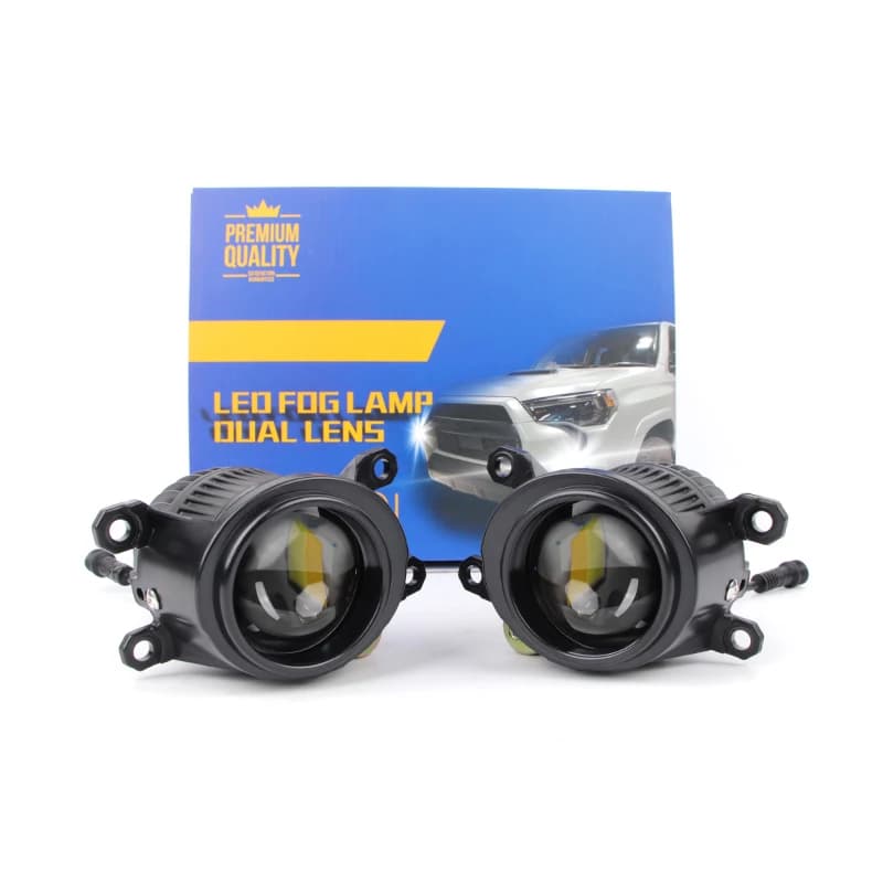 2.0 pollici tricolore luce gialla lente fendinebbia mini proiettore bi led faro per Honda Toyota Kia p atrol fendinebbia universale