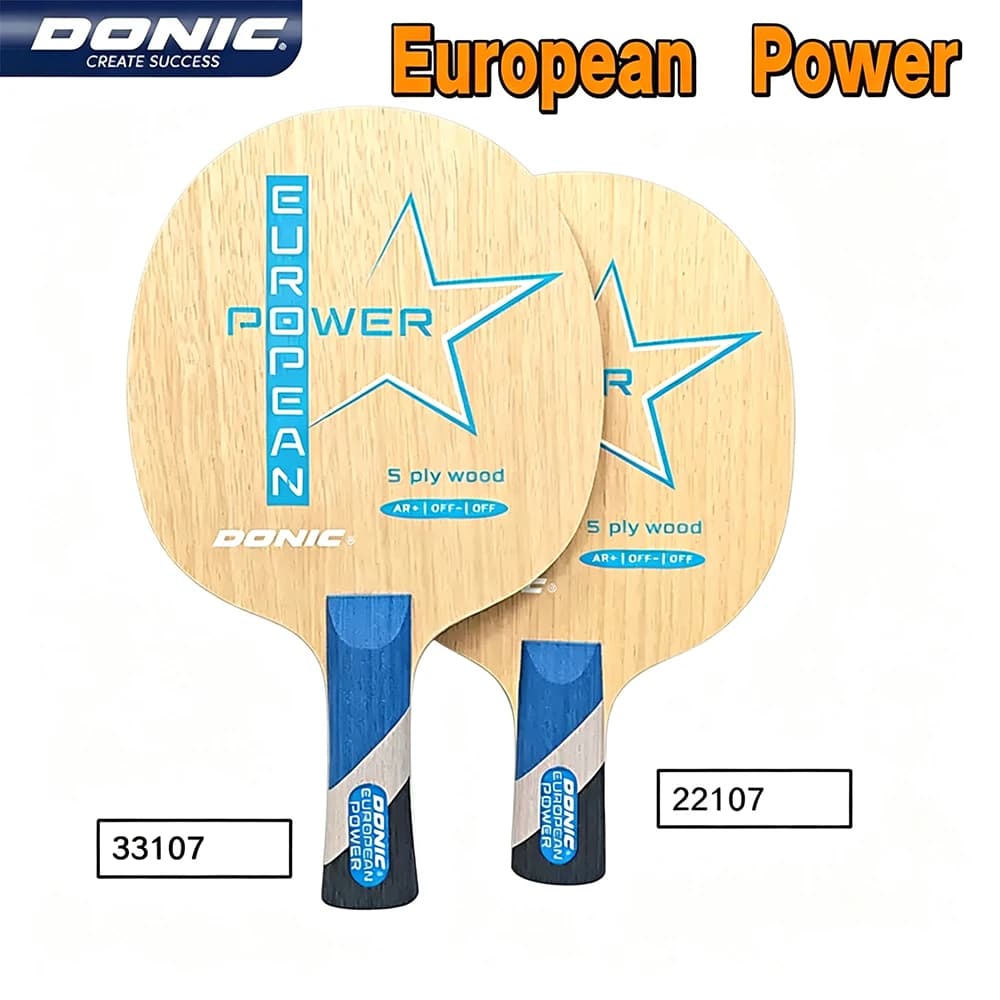 Professional DONIC European Power Series 33107/22107 Table Tennis Blade Original 5-Ply Pure Wood Ping Pong Racket