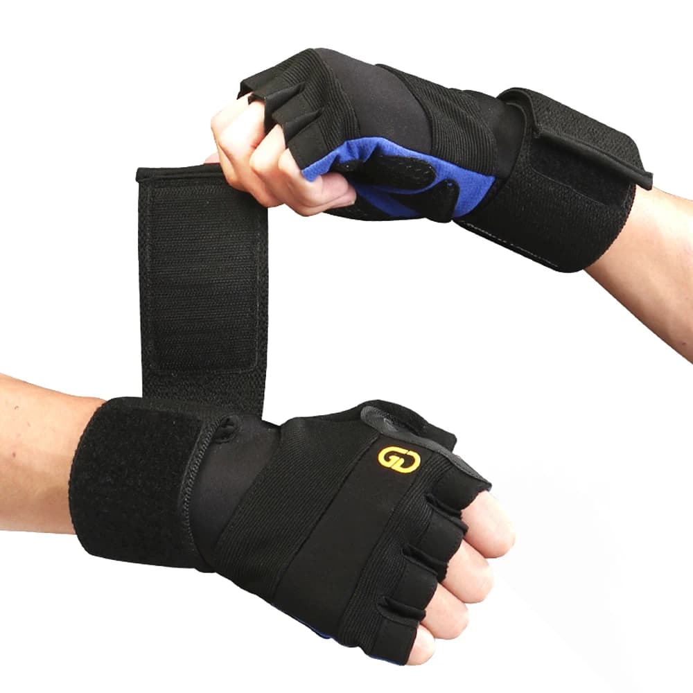 1 paio di guanti da allenamento con supporto per il polso e protezione completa del palmo, attrezzatura da palestra multi-sport per crossfit/bodybuilding/appeso