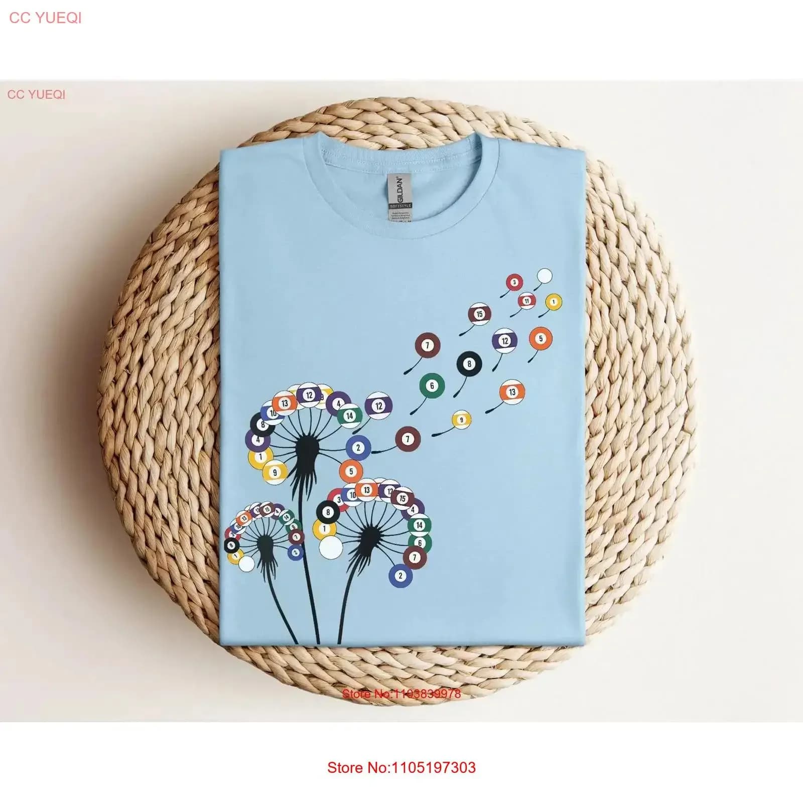 T-shirt da biliardo da donna con stampa grafica vintage lavata, motivo dente di giuda e palla da biliardo, abbigliamento casual e simpatico per amanti del biliardo