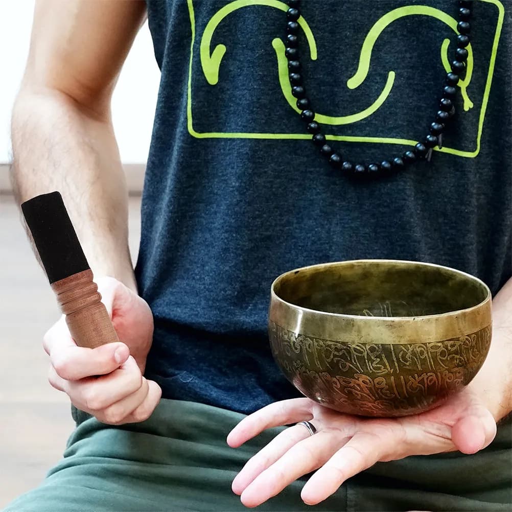 2Pcs Buddha Sound Bowl Accessory Wooden Mallet Lightweight Compact Singing Bowl Stick Meditation Relaxation Tibetan Striker