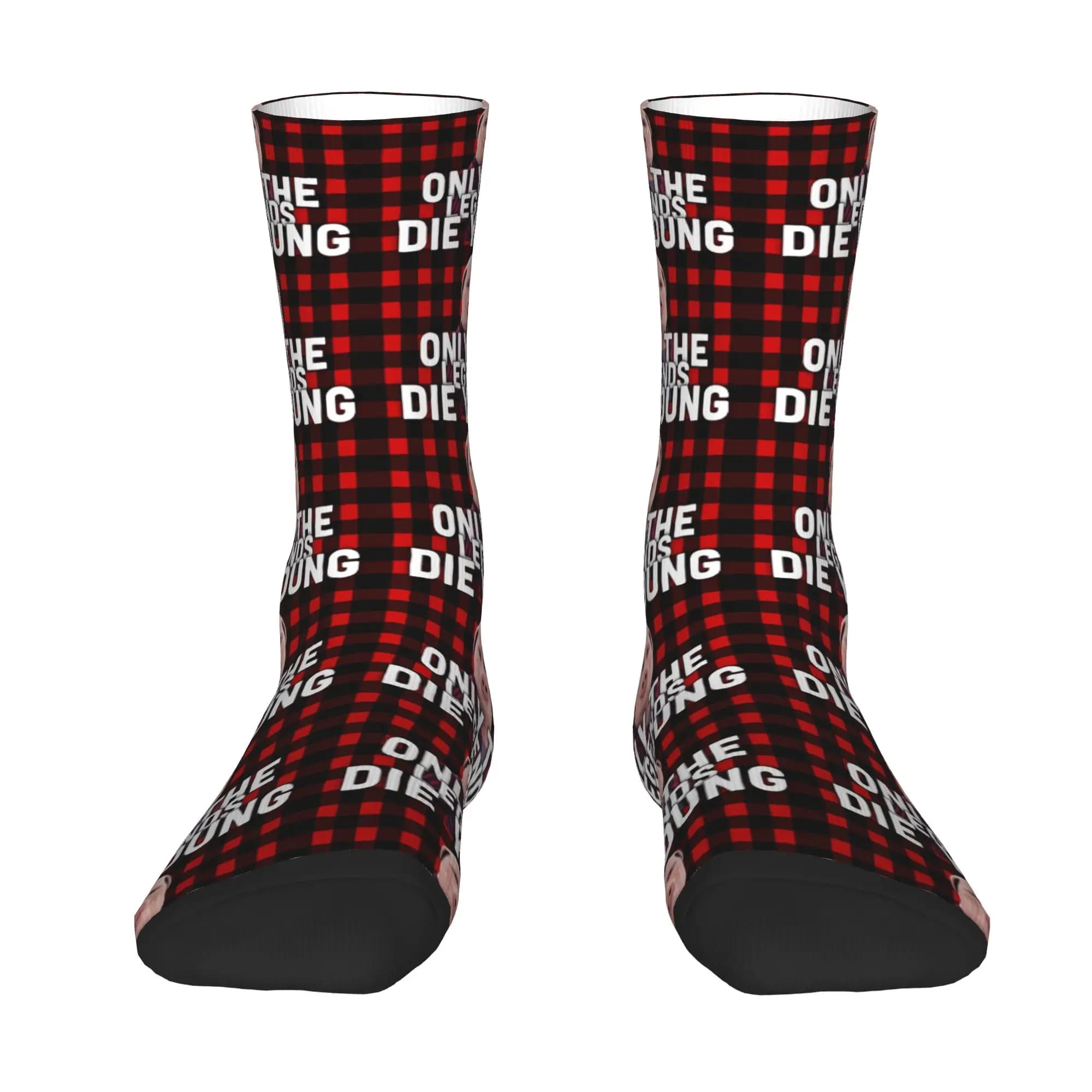 Custom John pork is calling Mens Crew Socks Unisex Novelty 3D Printed Funny Pig Dress Socks