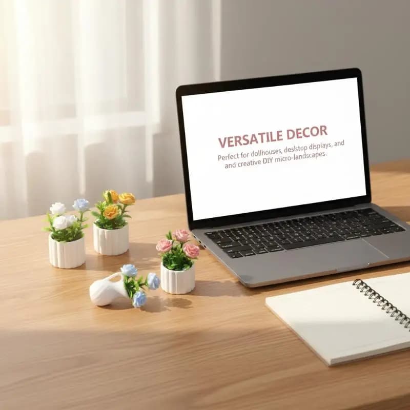 Piante verdi in vaso in miniatura per casa delle bambole, simulazione per micro paesaggi, decorazione fai da te per casa e ufficio
