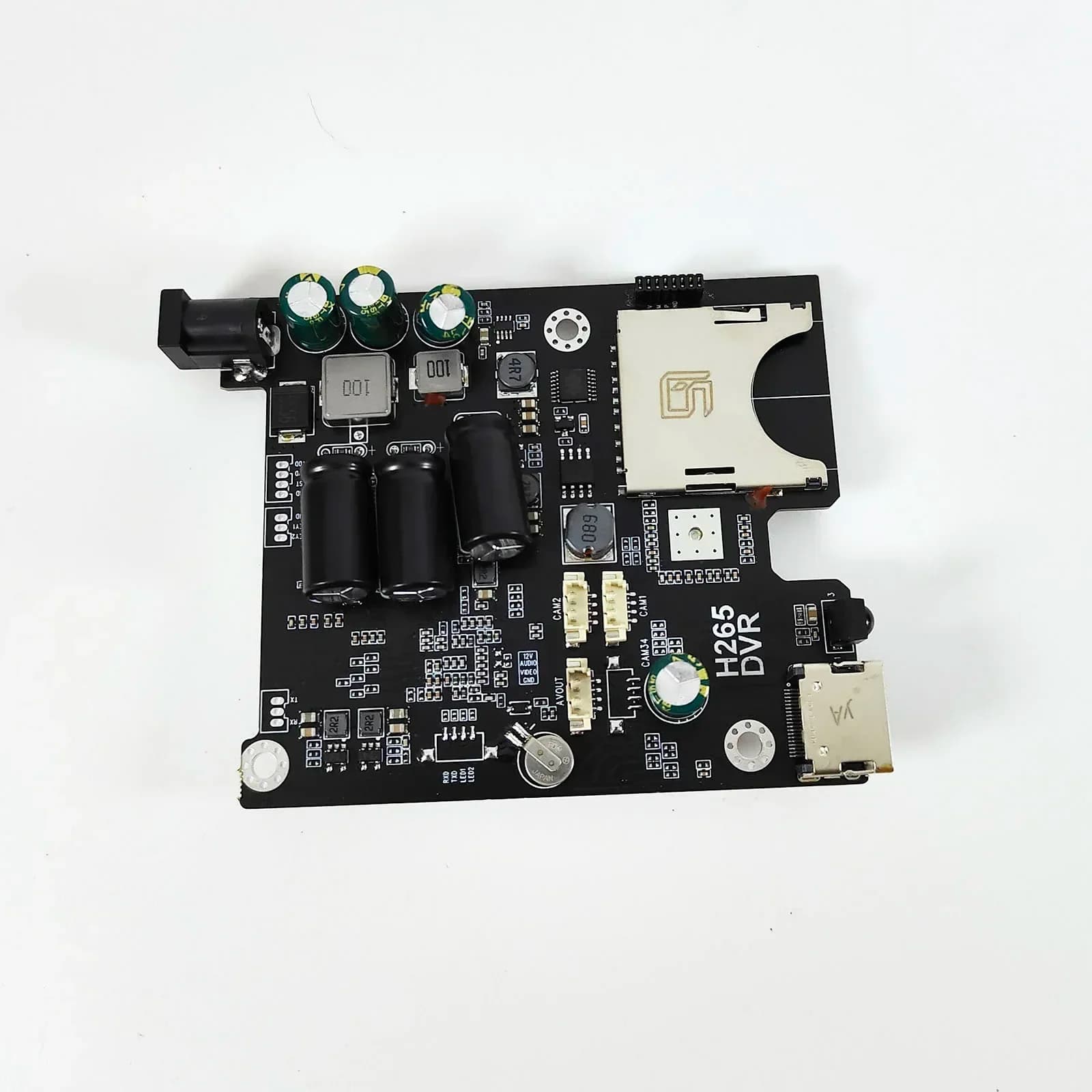 2CH AHD TVI DVR PCB Board with remote control HD 1080P Real-time Mini Vehicle Mobile bus DVR Board support 128GB sd Card