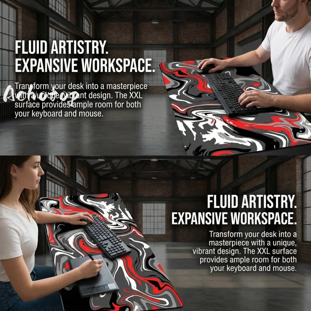 2026 HD Printing XXL Gaming Mouse Pad 90x40 Ergonomic Gamer Keyboard Deskmat Stara Liquild Mousepad
