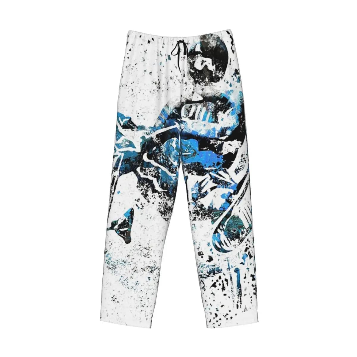 Custom BMX Rider BMX Bike Pajama Pants Men Sleepwear Sleep Lounge Bottoms with Pockets