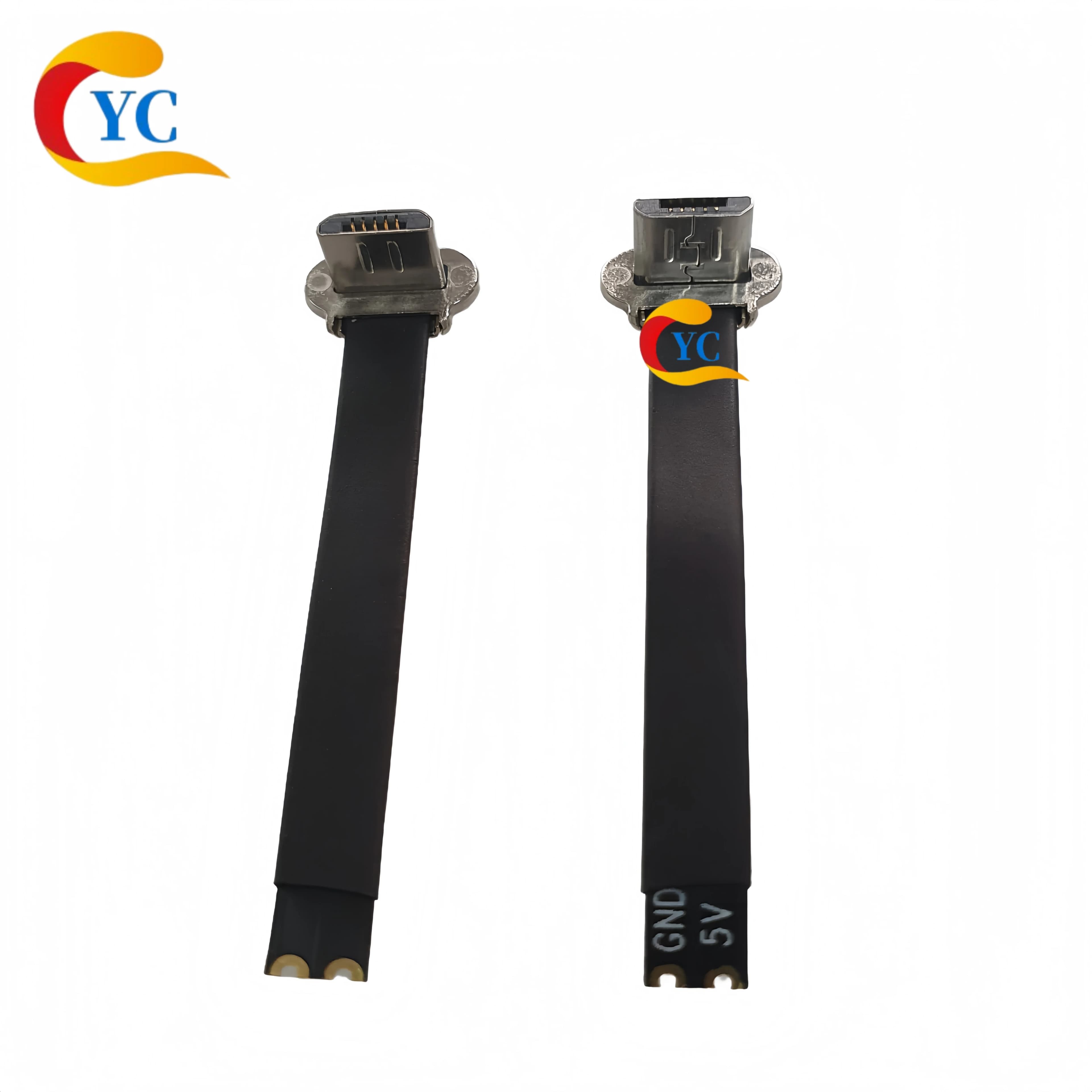 Cavo di ricarica wireless Android con connettore metallico maschio, clip posteriore, cavo dati piatto flessibile FPC, cavo adattatore USB sottile, cavo con connettore a 2 pin