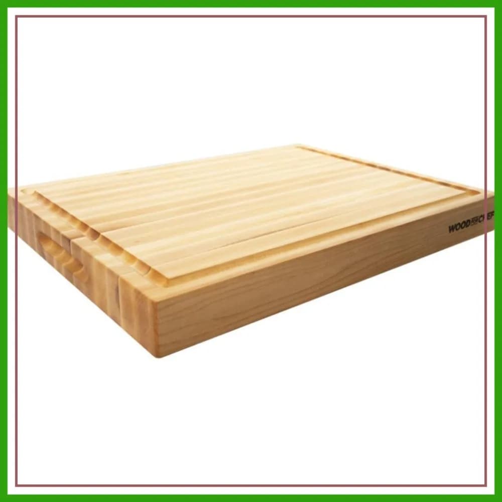 Grande tagliere in acero con scanalatura per il succo, 20x16x1.5 pollici, tagliere da macellaio per carne e verdure