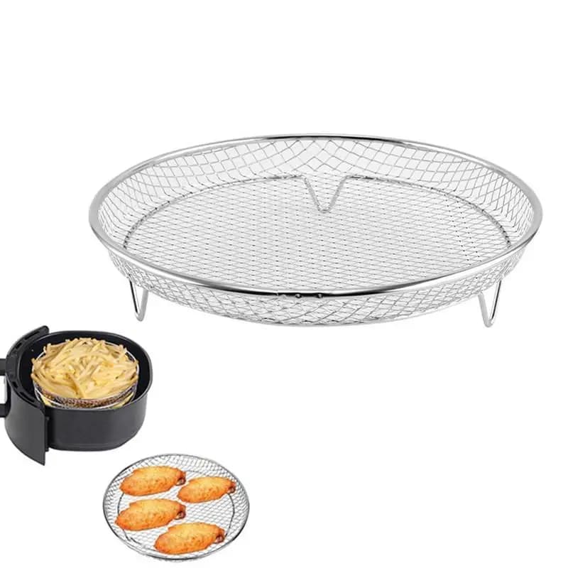 Stainless Steel Air Fryer Grill Rack Stackable Design Fit Air Fryer And Oven Kitchen Tool For Cooking Various Foods