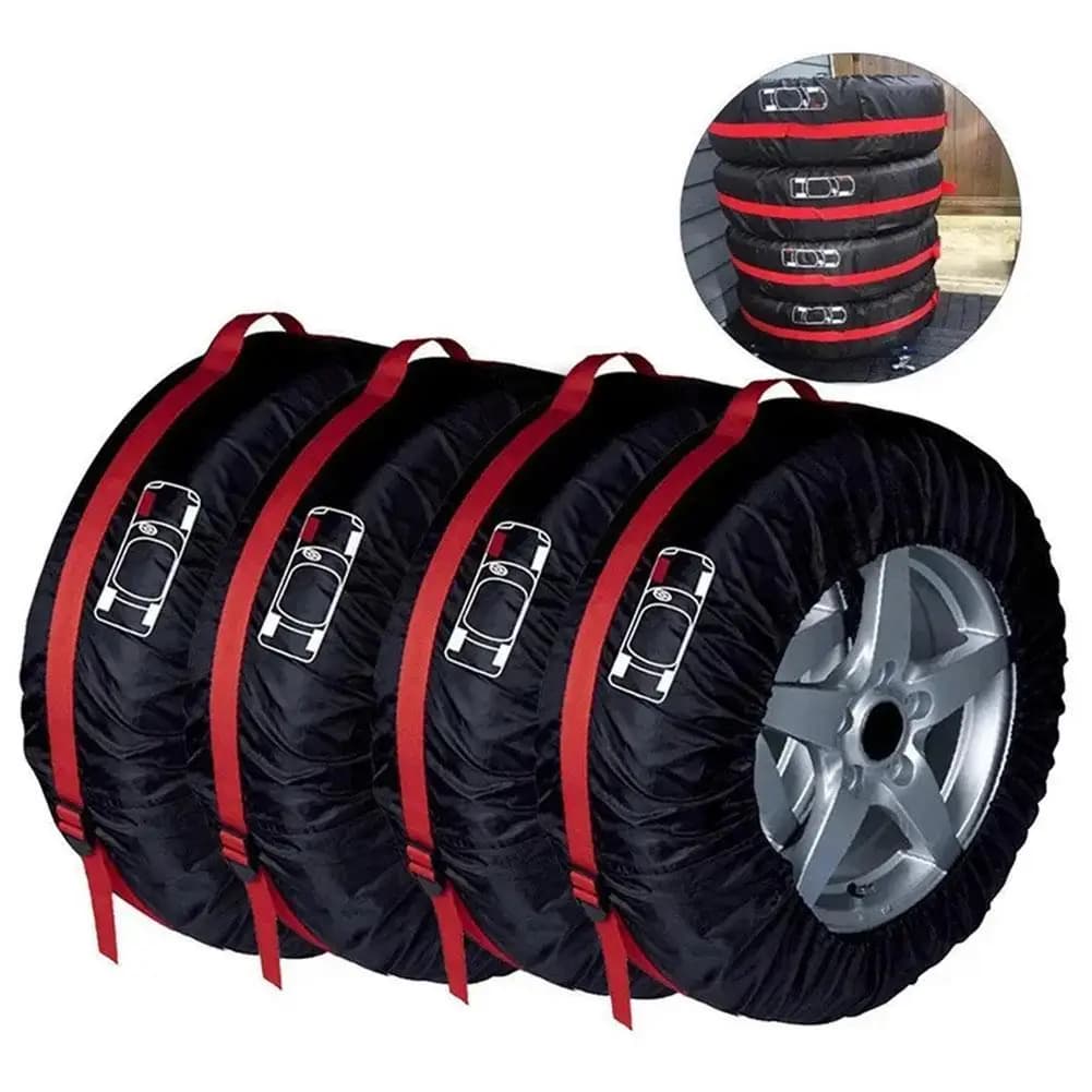 Custodia per ruota di scorta per auto Custodia in nylon per pneumatici per ruote auto Borse portaoggetti per pneumatici per veicoli Protezione antipolvere impermeabile Accessori per lo styling