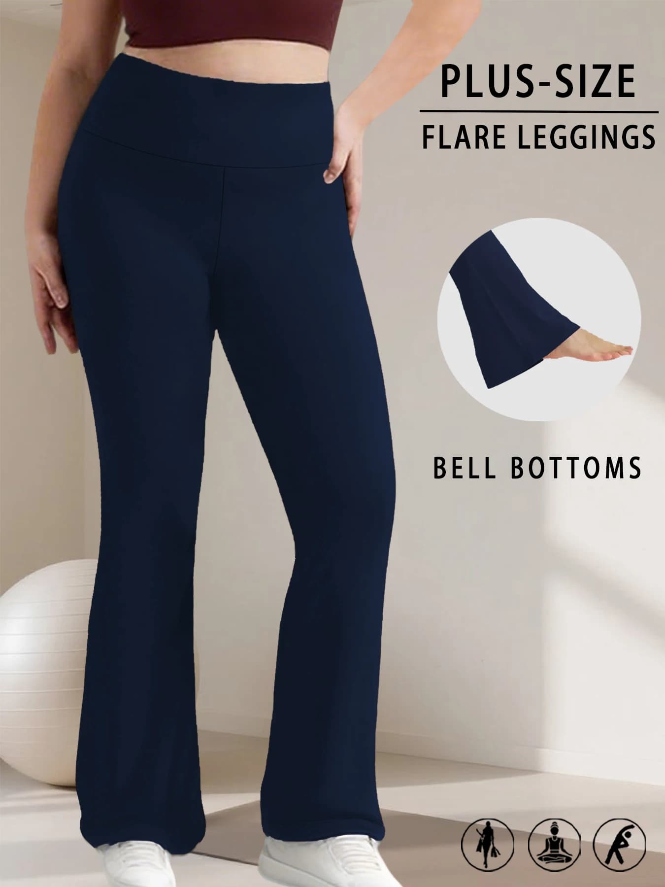 Flare Leggings Skinny Leisure Yoga Workout Soft Stretch High Waist Plus Size Elegant Spring Summer Women Trousers
