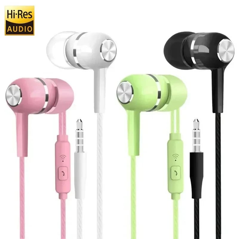 Auricolari cablati da 3,5 mm, cuffie in-ear HIFI con bassi potenti, auricolari sportivi, cuffie stereo per musica e giochi con microfono HD per Xiaomi