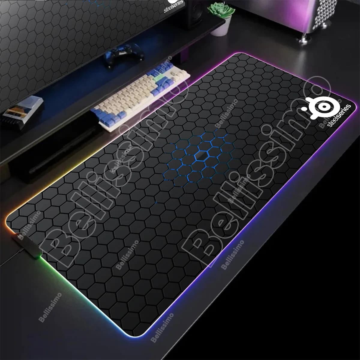 RGB Xxl S * Steelseries Laptop Mat Play Mouse Mat Gamer Girl Backlit Keyboard LED Deskpad Mausepad Cs Go