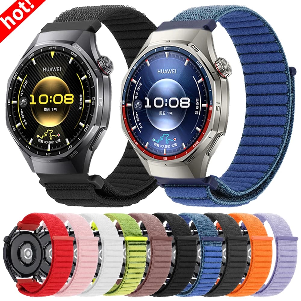 22mm 20mm cinturino in nylon per HUAWEI WATCH 5 46mm GT 6/GT6 Pro GT5 4 3 Runner Sostituisci il braccialetto per Garmin Venu4 3 2 cinturino sportivo