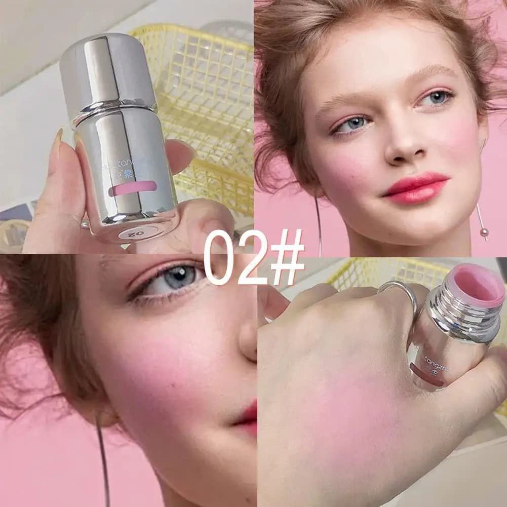 Gelatina Colore Polvere Fard Liquido Spugna Idratante Evidenziatore Rosa Opaco Viso Opaco Trucco Fard Liquido Guancia Testa Vel K6K3