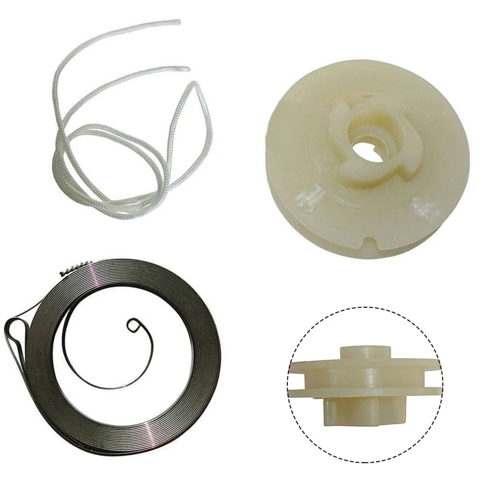 Snap spring extraction rope recoil rotor pulley kit for spare parts for Chinese chain saw 4500 5200 45cc 52cc