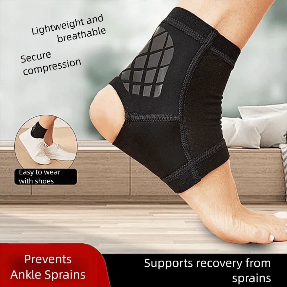 Supporto per Caviglia con Stabilizzazione Laterale, Protezione Compressiva per Articolazioni, Traspirante e Regolabile