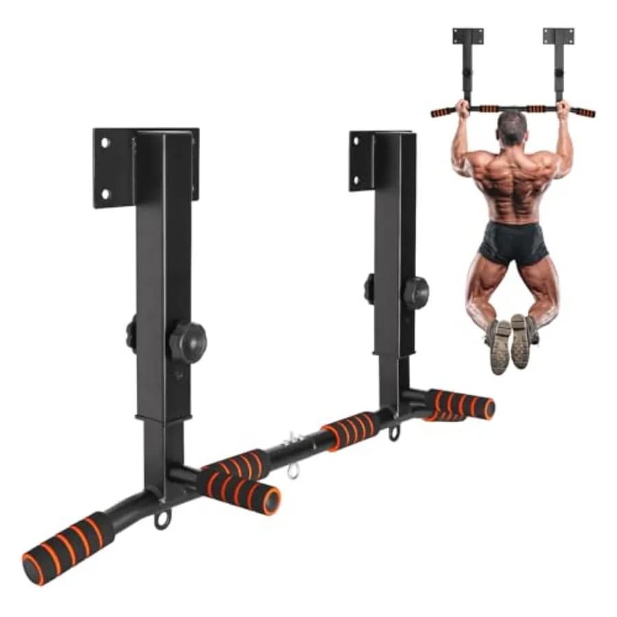 Barra per trazioni a parete: Barra per trazioni e chin-up regolabile da parete per allenamento in casa e attrezzatura per allenamento della forza