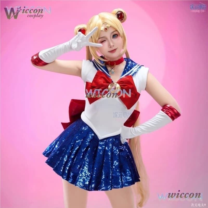 [AnnaZhang] Anime Party Abito adorabile Hallowen Sailor Cos Moon Tsukino Usagi Costume Cosplay JK Uniforme Gioca a Ruolo Vestiti Clo