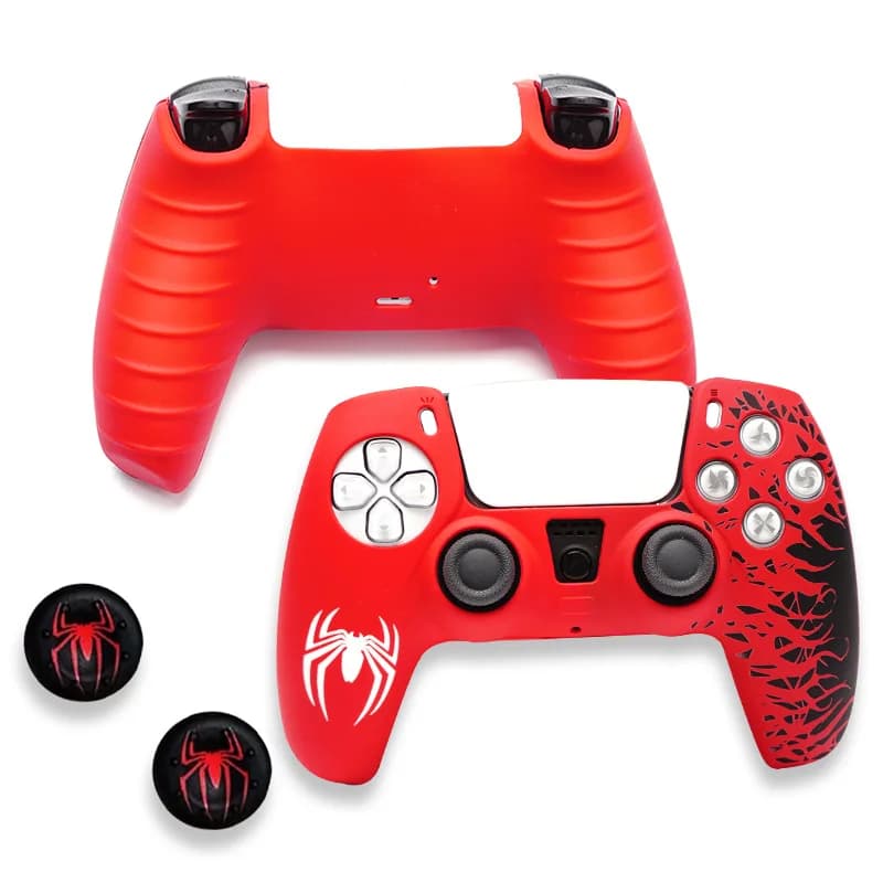 Cover Protettiva in Silicone per Controller PlayStation 5, Accessori PS5, Guscio per Gamepad con Copri-Grip per Pollice