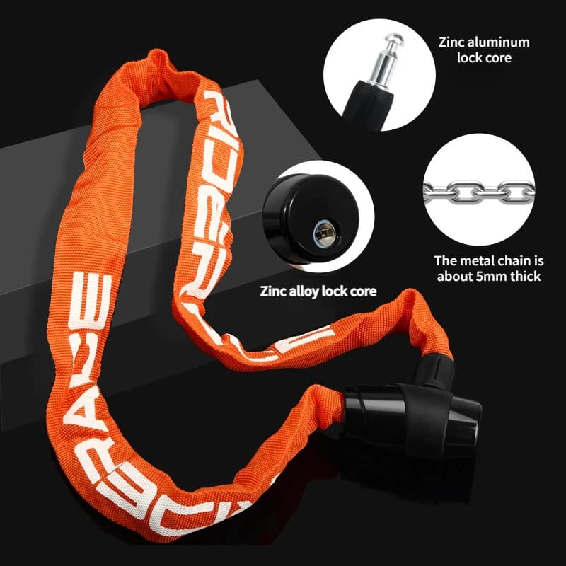 Lucchetto a catena per bicicletta Antifurto per moto Batteria elettrica Serrature per auto Estese Anti-leva Anti-idraulico Accessori per bici