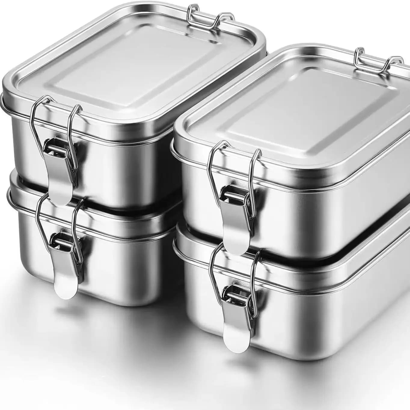 Portapranzo in acciaio inossidabile caldo per bambini e adulti, Bento Box a prova di perdite, contenitore per la preparazione dei pasti da viaggio, lavabile in lavastoviglie