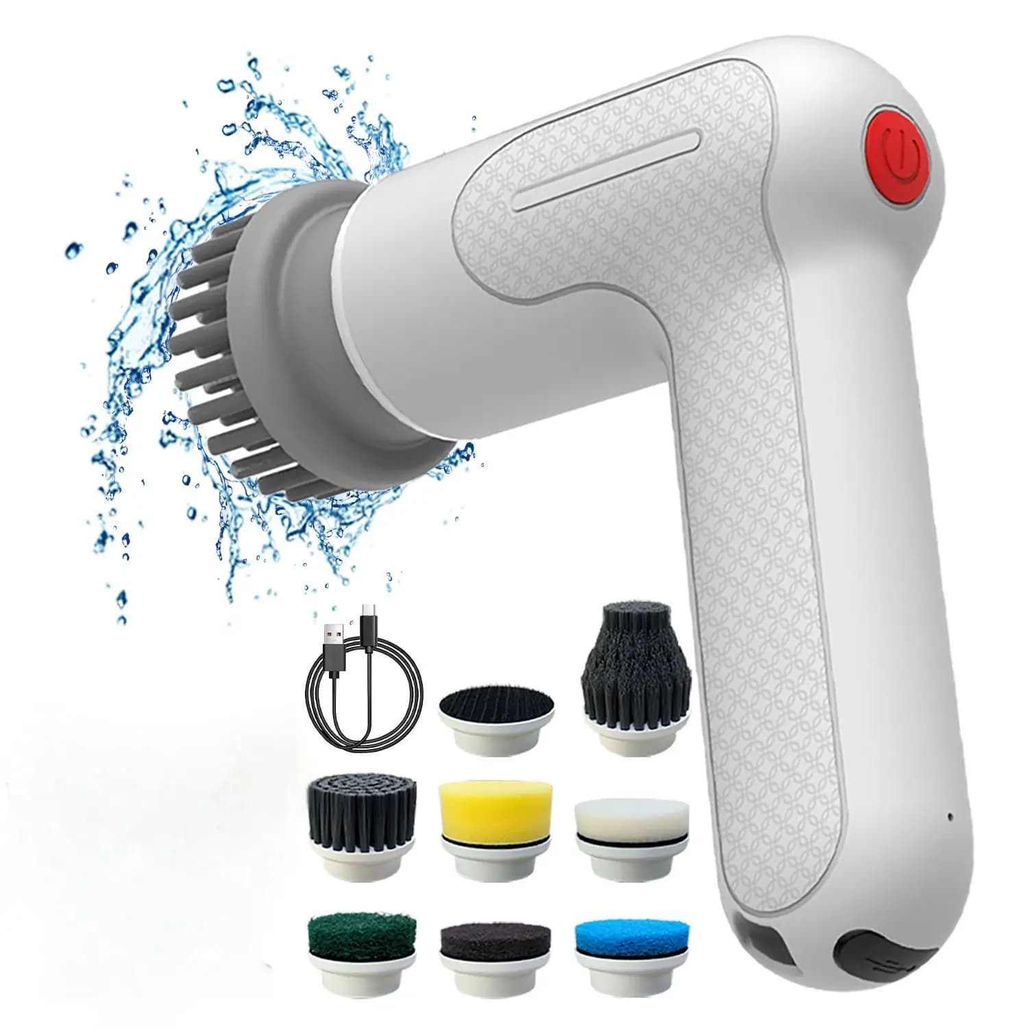 Popolare vendita calda Spazzola per pulizia elettrica Cucina e bagno Detergente multifunzionale Spazzola per pulizia scarpe elettrica Spazzola portatile Cle