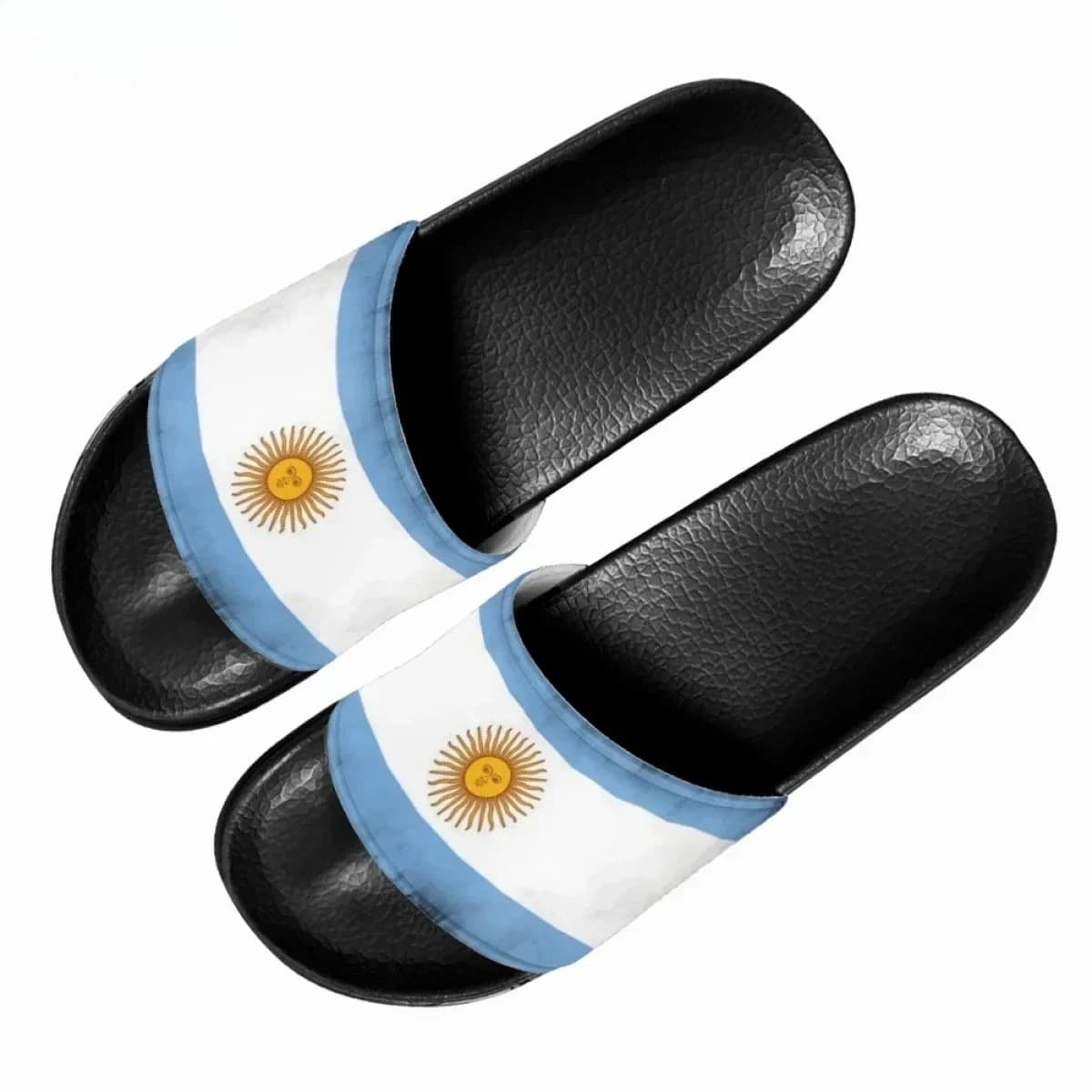 Sandali piatti casual da donna alla moda con design artistico bandiera argentina, ciabatte antiscivolo da interno per coppie, ciabatte da spiaggia