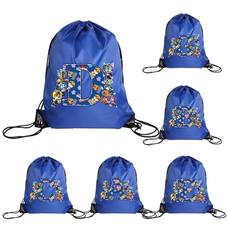 Paw Patrols Drawstring Bag Chase Skye String Bags Swimming Pool Clothes Shoes Storage Waterproof Packaging Pocket Backpack Gift