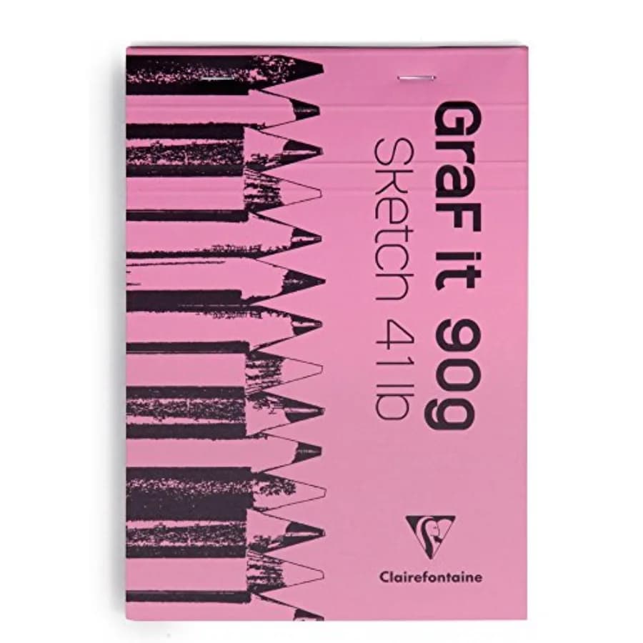 Ref 96619C - Graf'It Drawing Sketchbook 80 Sheets - A6 (105 x 148mm) in Size, 90gsm Drawing Paper, Micro-Perforated Sheets - Ra