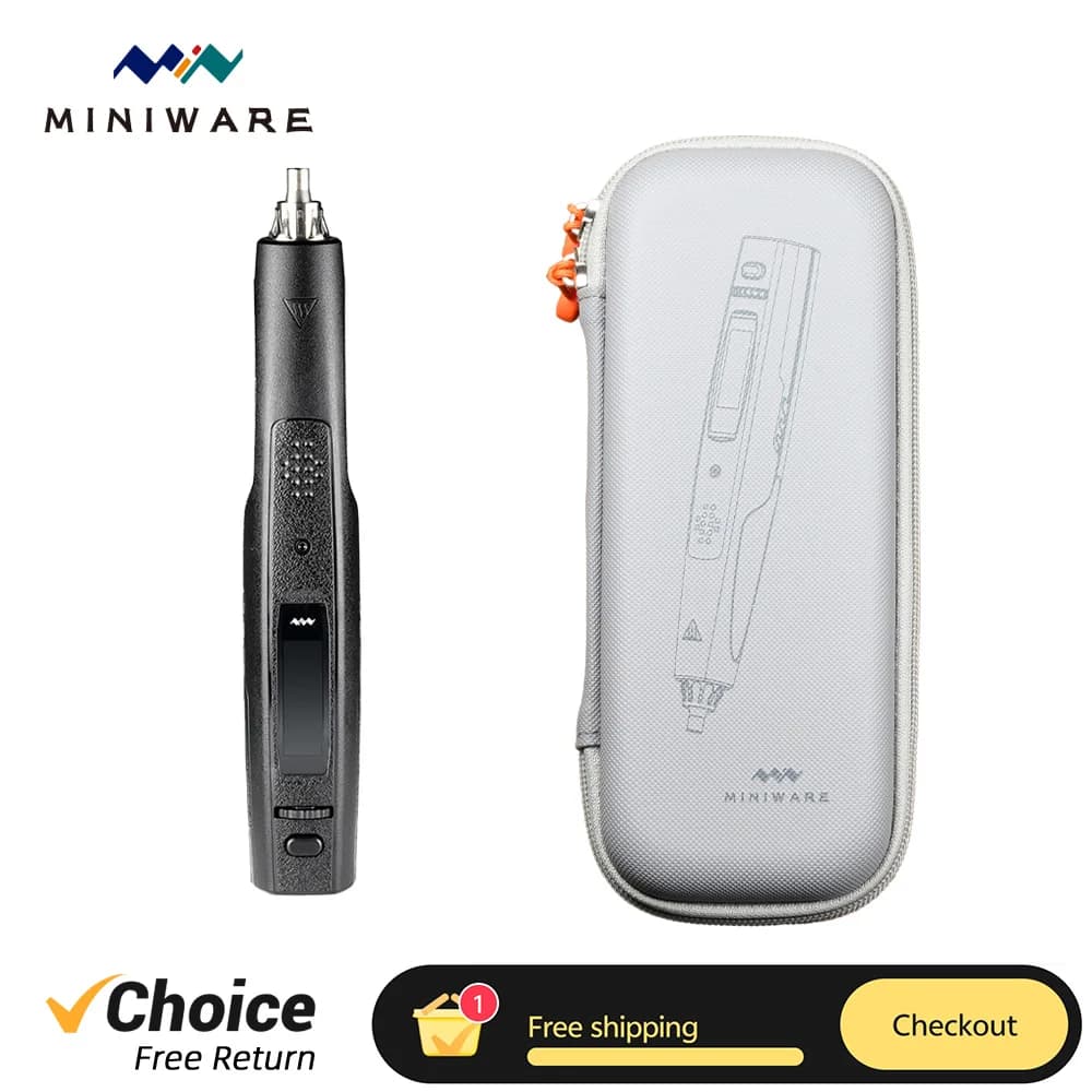 MINIWARE AirGo140 Hot Air Gun 140W Type‑C DC Powered 80‑450℃ Pen‑style Portable Heat Gun for Phone BGA SMD PCB Soldering Repair