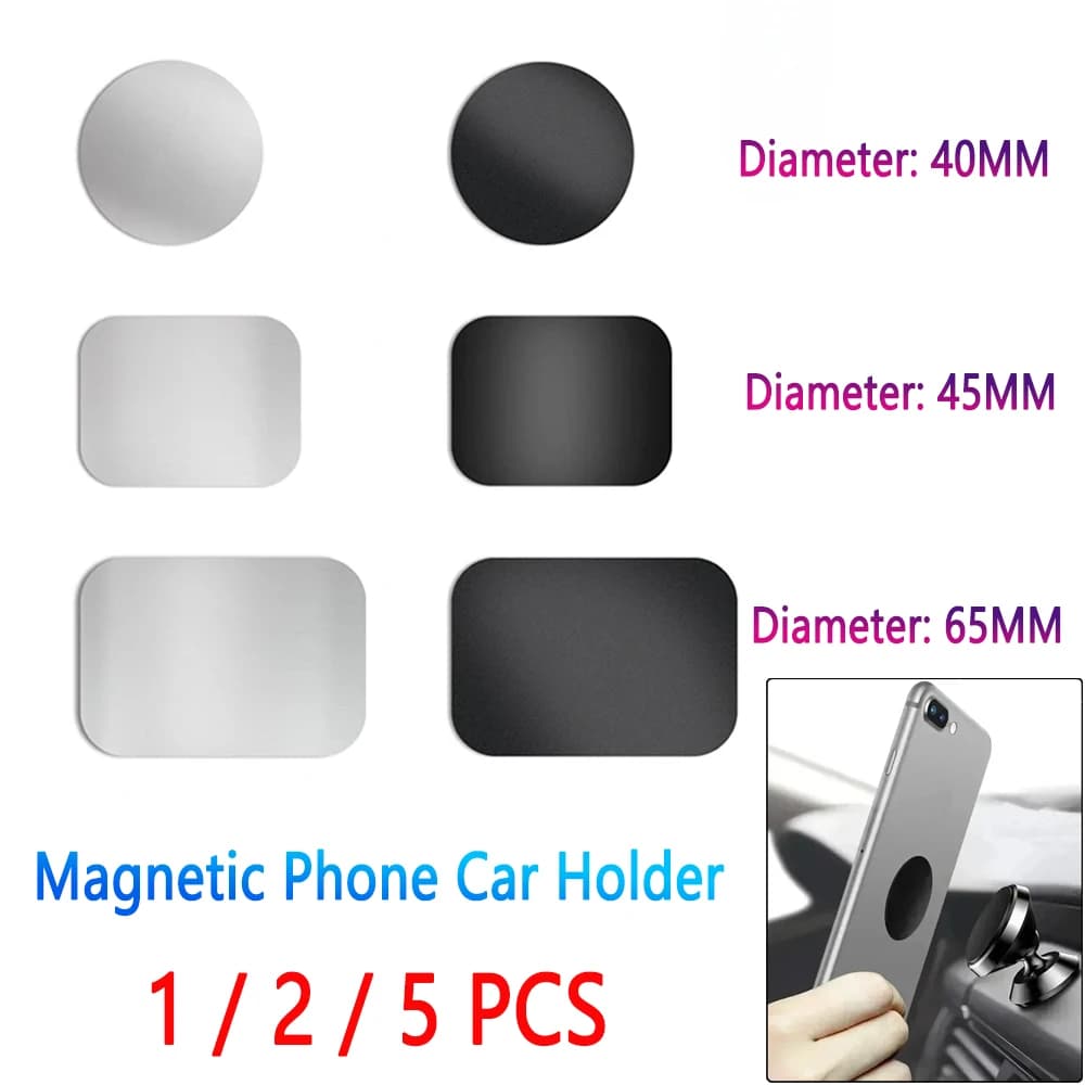 Supporto magnetico per telefono per supporto per telefono per auto Supporto universale per adesivo per disco in lamiera di ferro Supporto magnetico per telefono cellulare per tutti gli smartphone